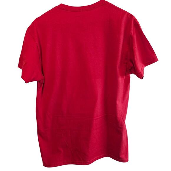 Oklahoma University OU T-Shirt Mens Medium Red White Only One Horns Down Sooners - Picture 3 of 6
